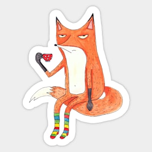 "fox wants to sleep" Sticker